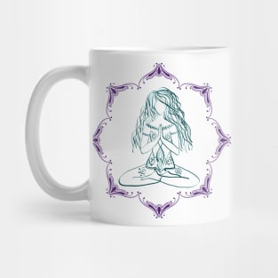 Mandala Meditation - Aqua Violet Mug